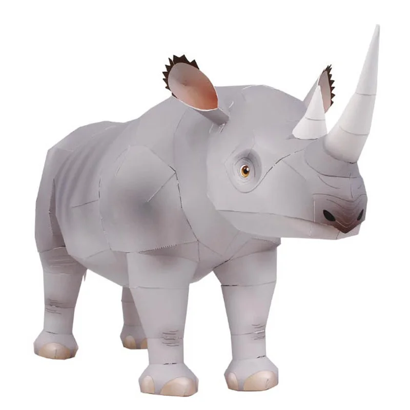 Art Craft Cardboard - Rhinoceros Hook-lipped Handmade Origami Art Folding