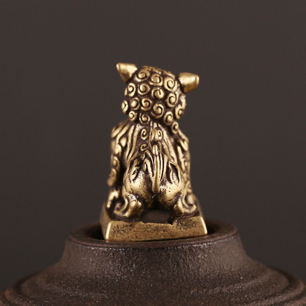 Art Craft Lion - Feng Shui Decoration Tea Pet Brass