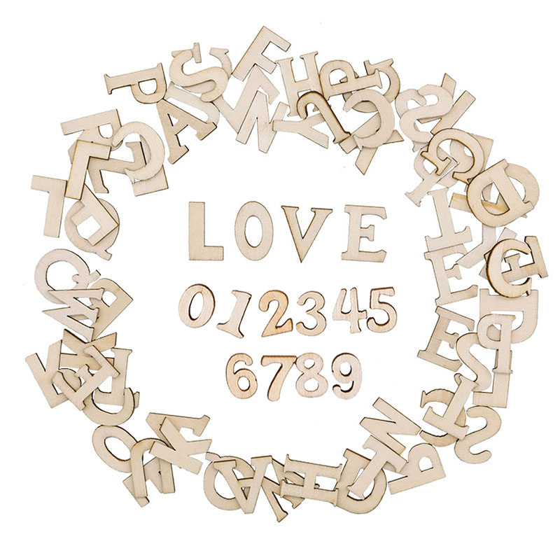 Art Craft Letter A - 100pcs Wood English Alphabet Decorative Letters