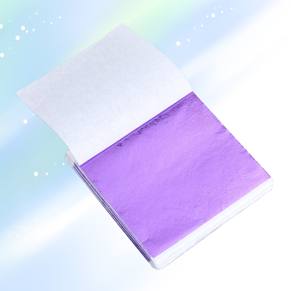 Art Craft With Paper - 50Pcs 8x8.5cm Gold Leaf Sheets Imitation