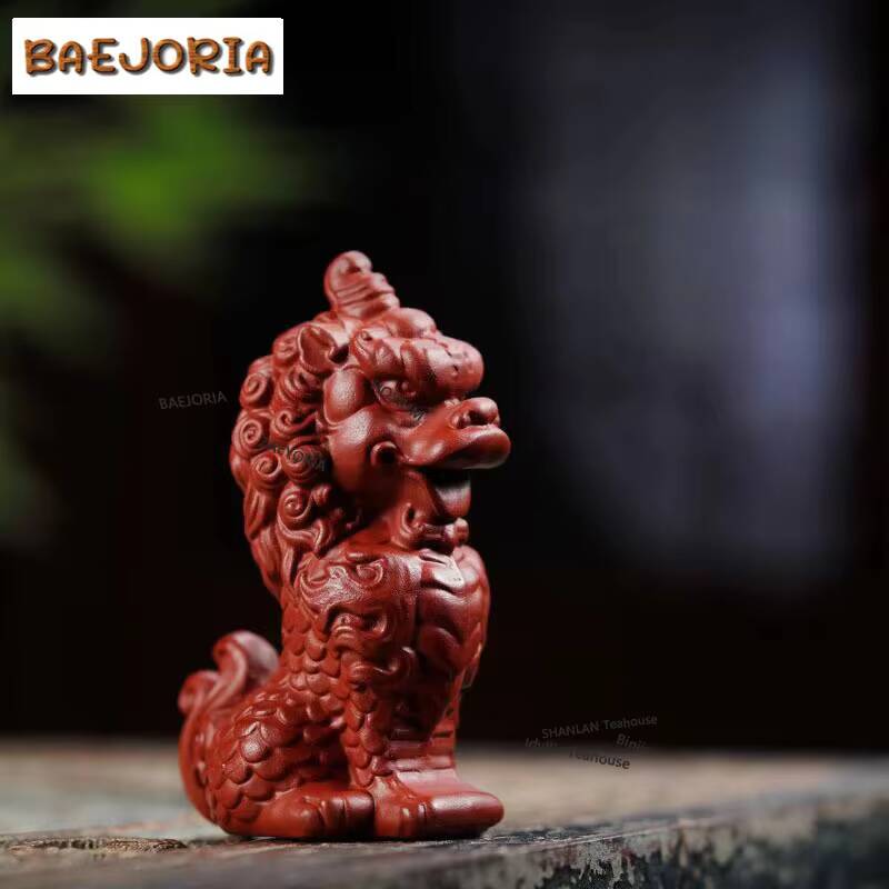 Art Craft Lion - Exquisite Lion Art Purple Clay Tea