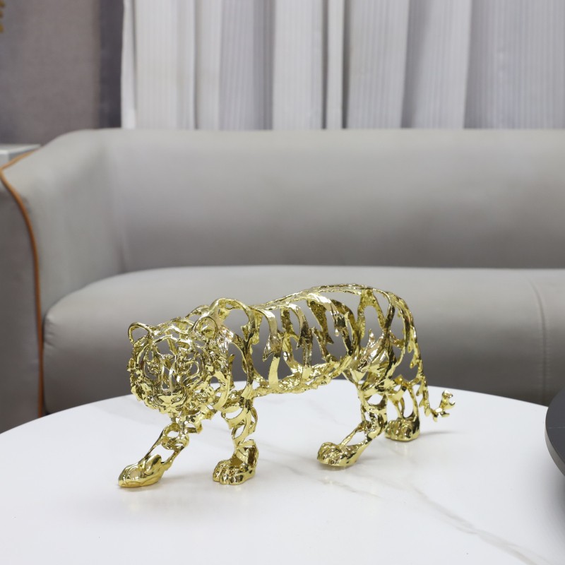 Art Craft Lion - Metal Crafts Artificial Animal Sculpture Golden
