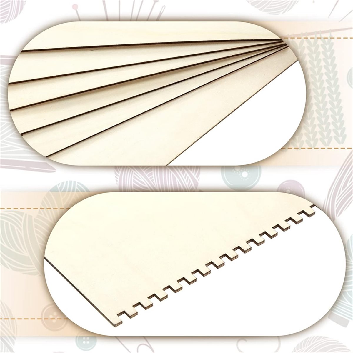 18 Pcs Beginners Wooden Notche - Art Craft Adult ulasan dan harga