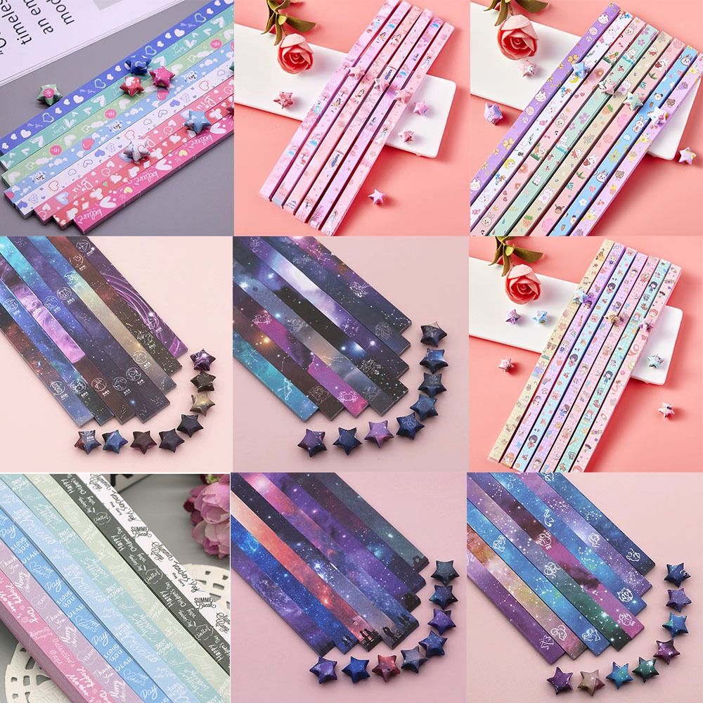 540 Sheets Cute Colorful Star  - Art Craft Show ulasan dan harga