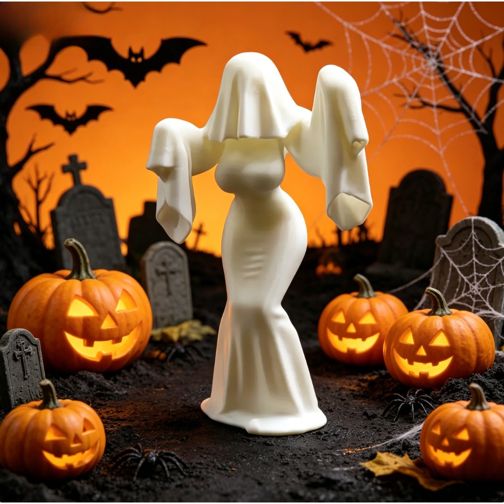 3D Printed Female Ghost Figuri - Unique Art Craft ulasan dan harga