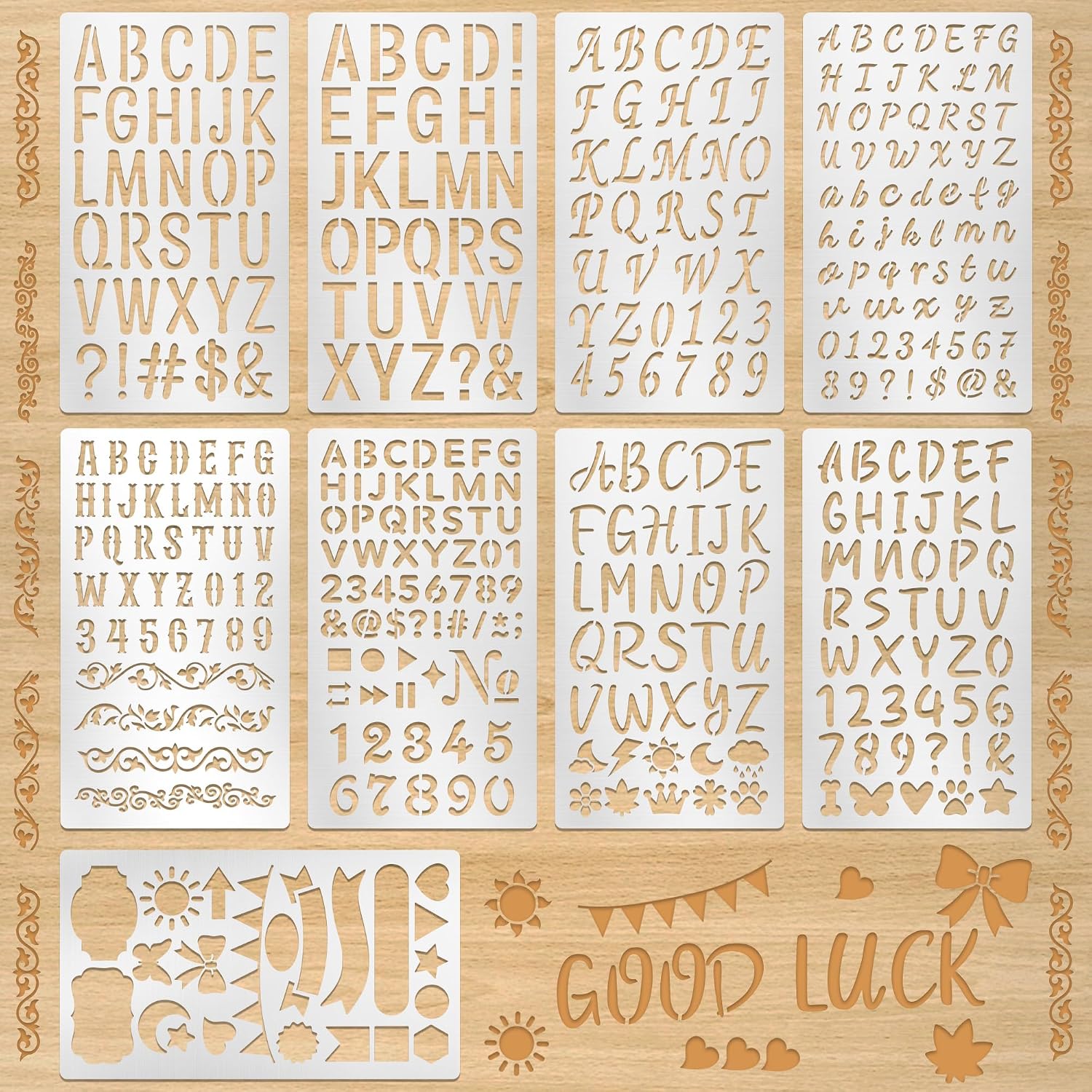 9Pcs Metal Letter Number Stenc - Art Craft Letter A ulasan dan harga