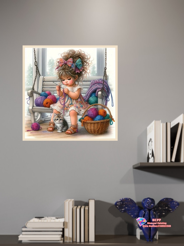 Girl Cartoon Diamond Drawing K - Unique Art Craft ulasan dan harga