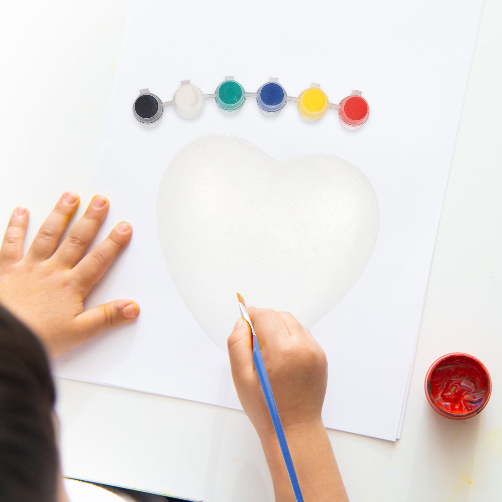 Heart-Shaped Polystyrene Craft - Art And Craft Valentine ulasan dan harga