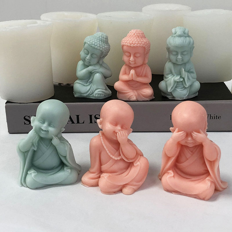 3D Little Monk Candle Silicone - Art Craft Show ulasan dan harga