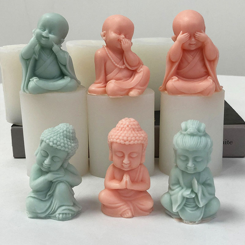 3D Little Monk Candle Silicone - Art Craft Show ulasan dan harga