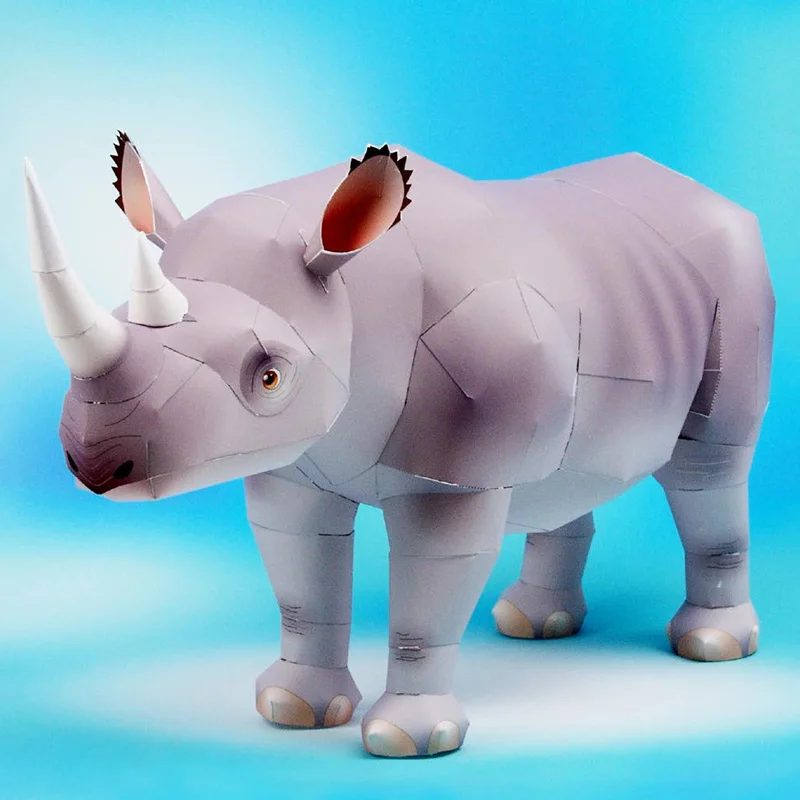 Rhinoceros Hook-lipped Handmad - Art Craft Cardboard ulasan dan harga