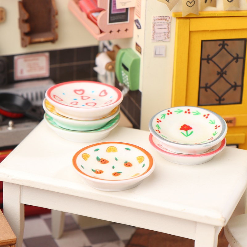 5Pcs 1/12 Dollhouse Mini Plate - Art Craft House ulasan dan harga