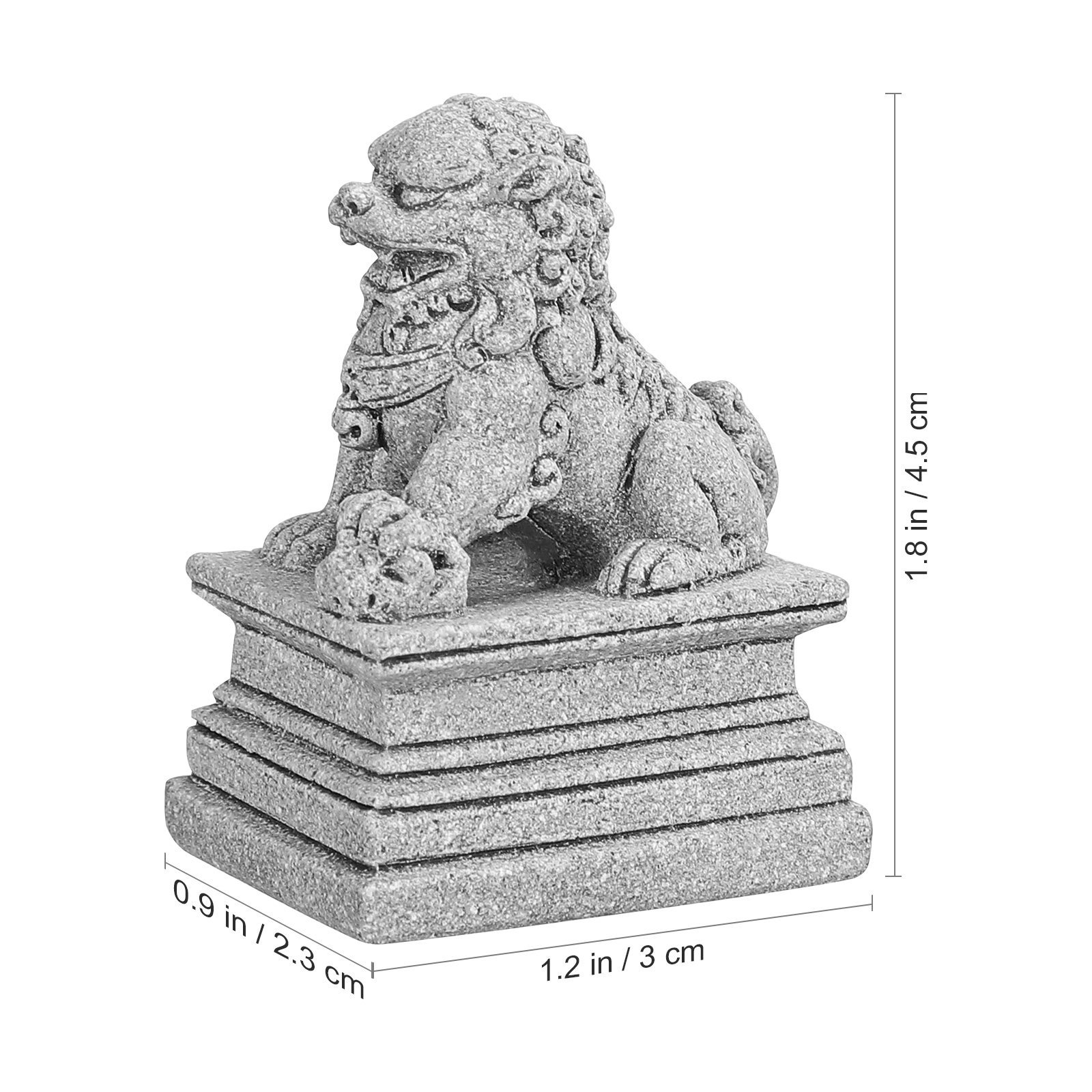 2Pcs Mini Stone Lion Decor Fen - Art Craft Lion ulasan dan harga