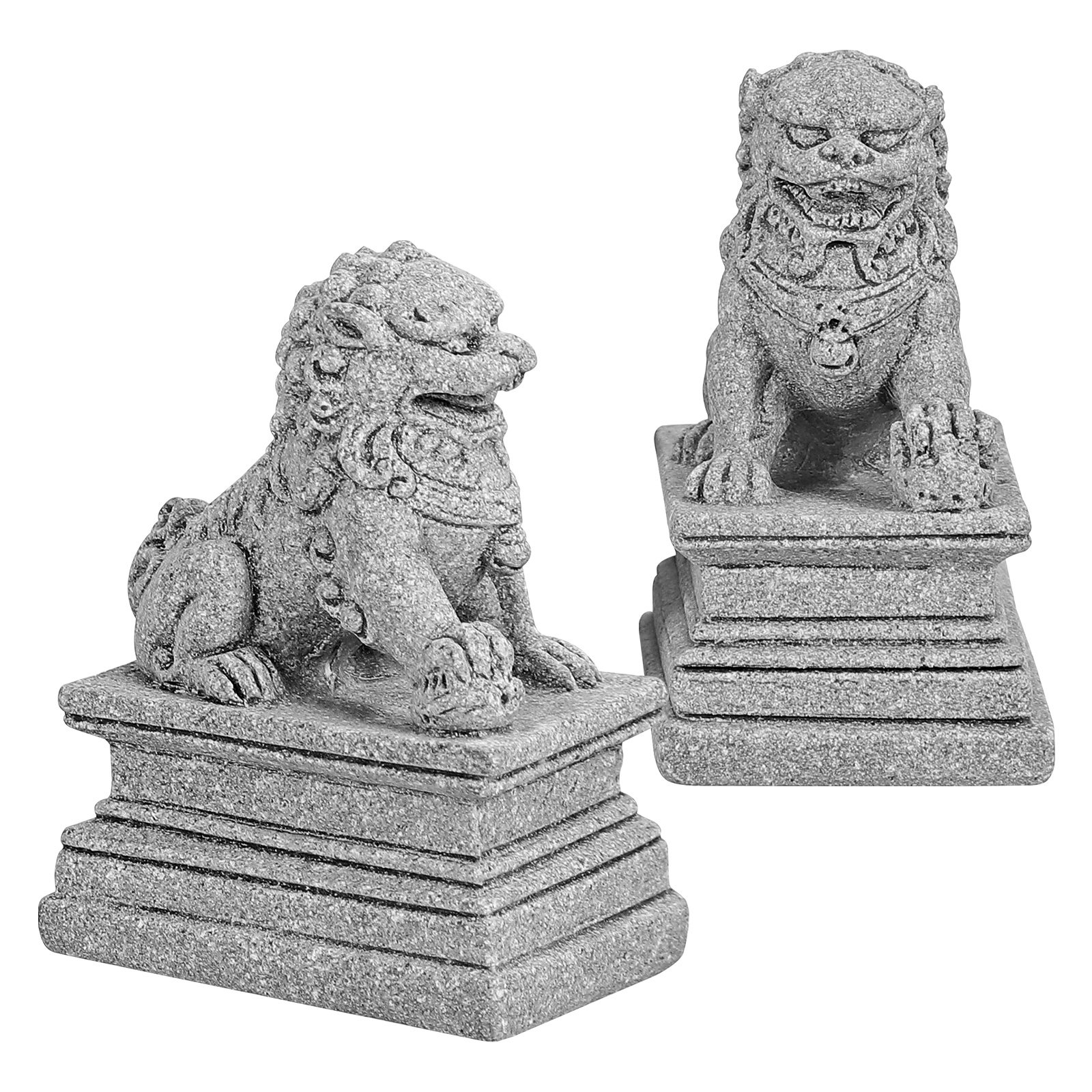 2Pcs Mini Stone Lion Decor Fen - Art Craft Lion ulasan dan harga
