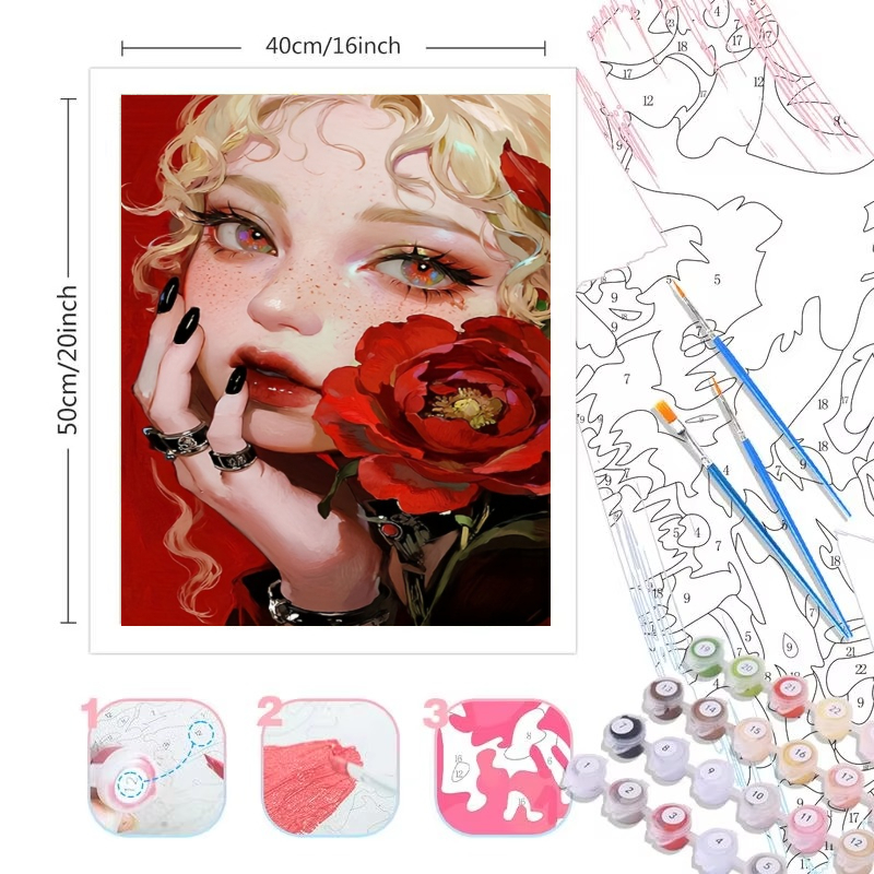 Paint By Numbers Kit for Adult - Art Craft Letter A ulasan dan harga