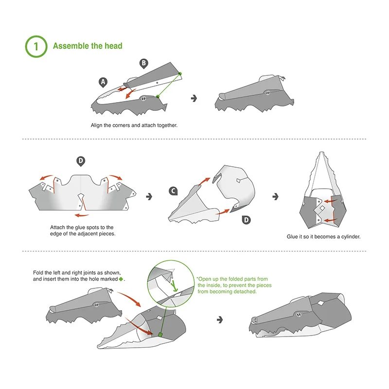 Crocodile Folding Origami Art  - Art Craft Cardboard ulasan dan harga