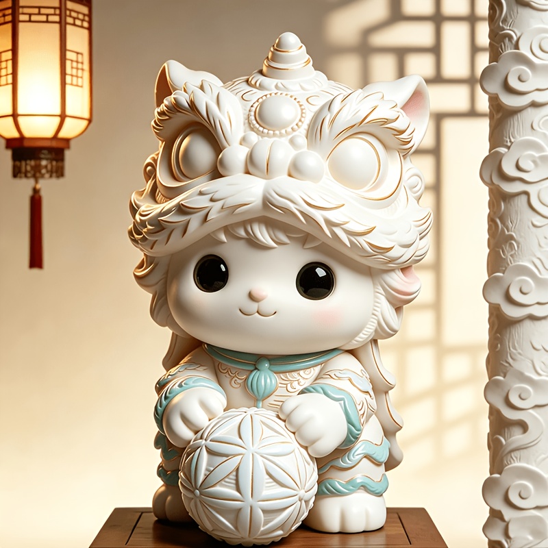 DIY Paint Figurine Chinese Lio - Art Craft Lion ulasan dan harga