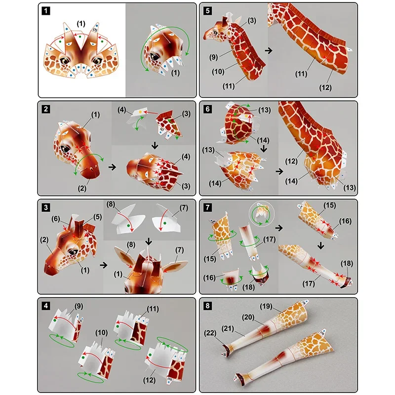 Giraffe Origami Art Folding Mi - Art Craft Cardboard ulasan dan harga