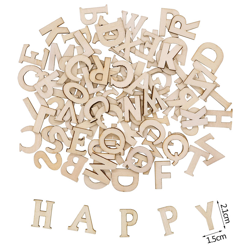 100pcs Wood English Alphabet D - Art Craft Letter A ulasan dan harga