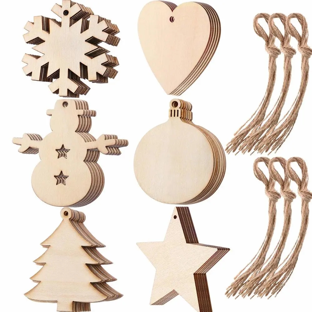 10/20/50Pcs DIY Wooden Christm - Art And Craft For Xmas ulasan dan harga