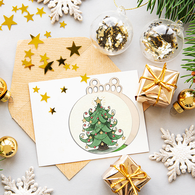 10/20/50Pcs DIY Wooden Christm - Art And Craft For Xmas ulasan dan harga