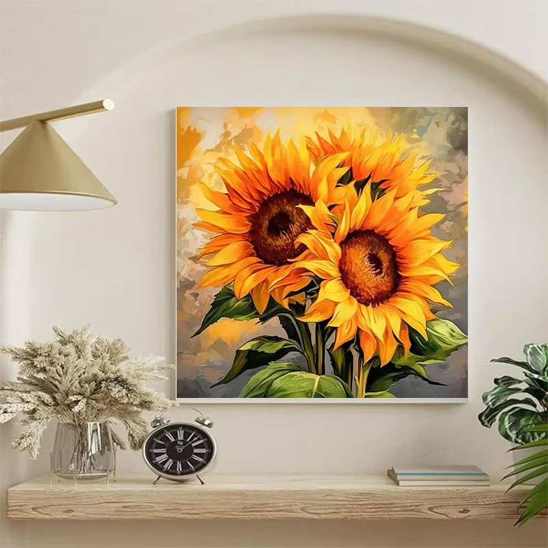 Sunflower Oil Painting Set, Ha - Art Craft Letter A ulasan dan harga