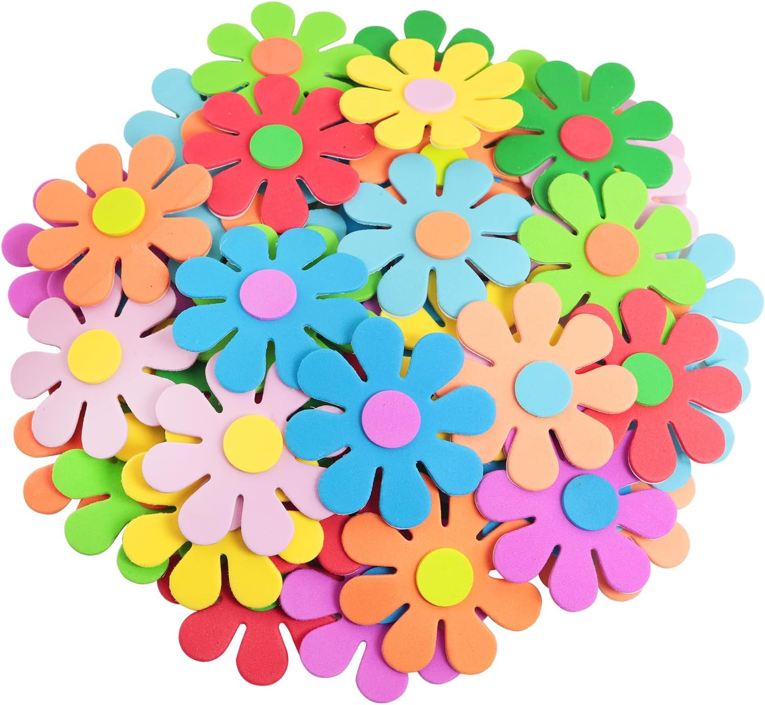 3D flower foam stickers Spring - Art Craft Cardboard ulasan dan harga