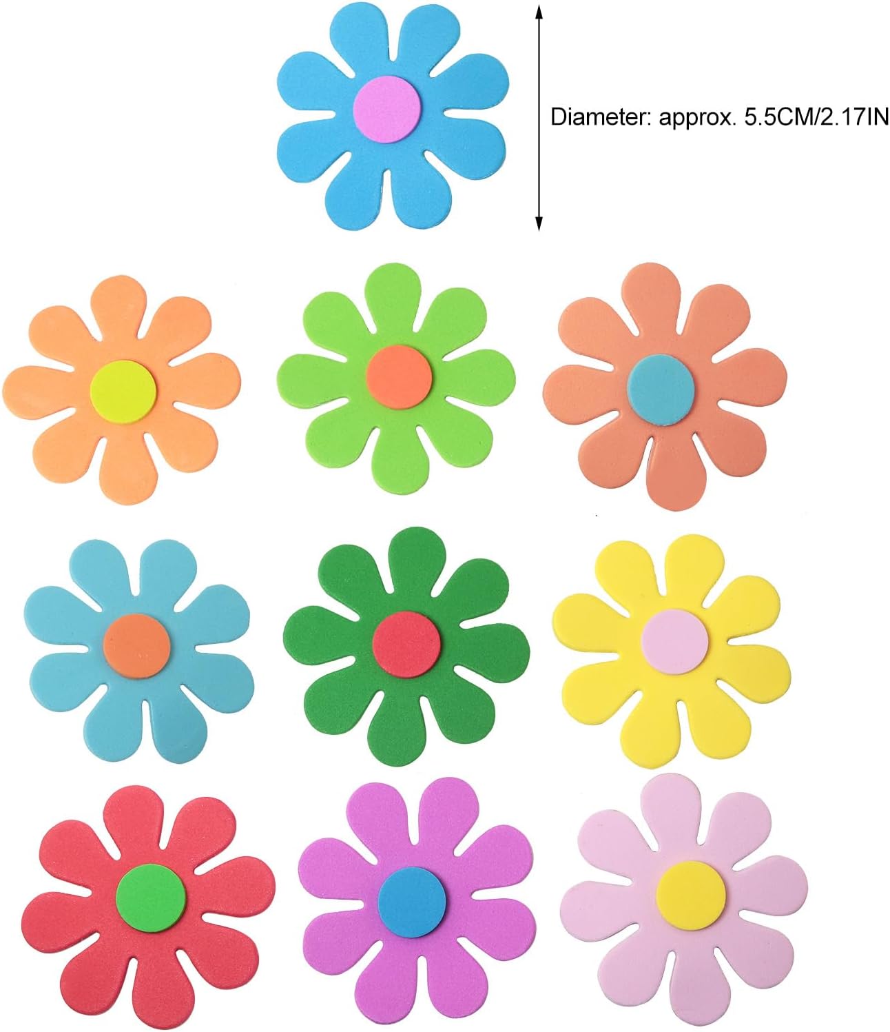 3D flower foam stickers Spring - Art Craft Cardboard ulasan dan harga