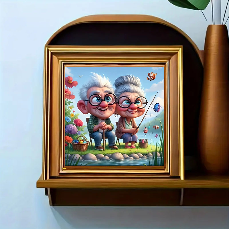 Grandparents Fishing Diamond P - Art Craft Adult ulasan dan harga