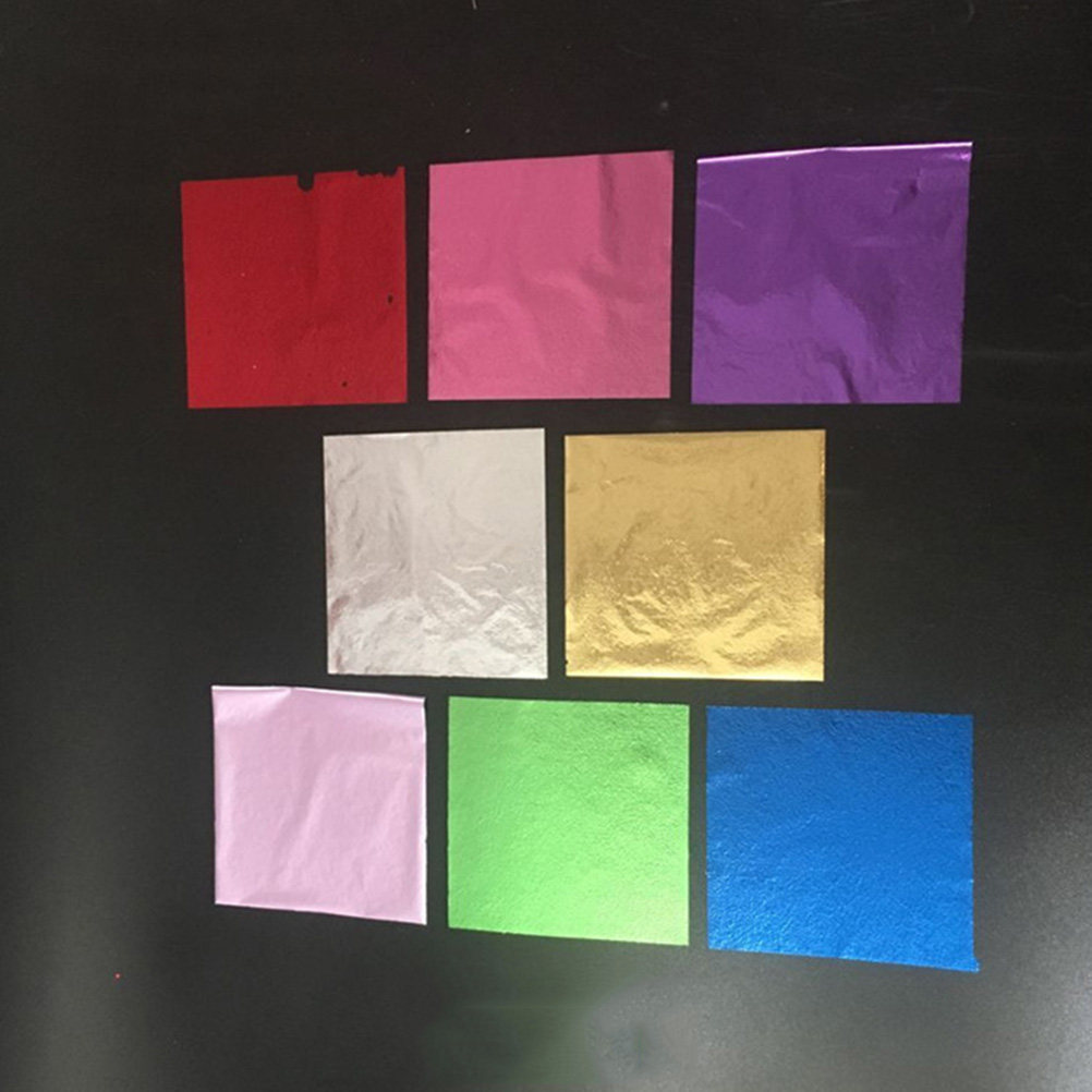 50Pcs 8x8.5cm Gold Leaf Sheets - Art Craft With Paper ulasan dan harga