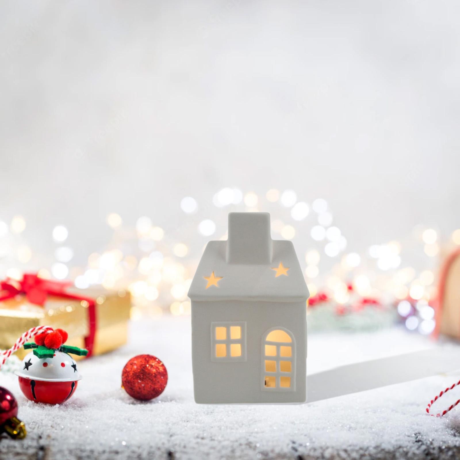 Ceramic Xmas House Bedroom Tab - Art And Craft For Xmas ulasan dan harga