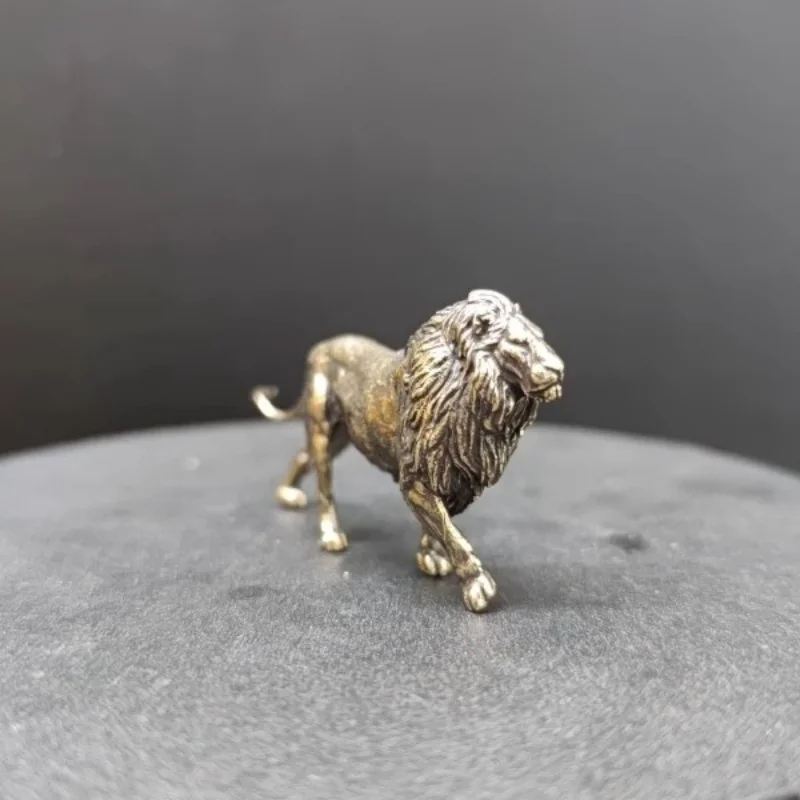 Mini Solid Brass Lion Sculptur - Art Craft Lion ulasan dan harga