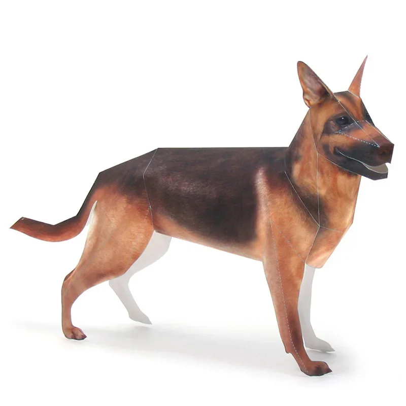German Shepherd Dog Origami Ar - Art Craft Cardboard ulasan dan harga