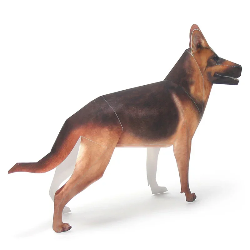 German Shepherd Dog Origami Ar - Art Craft Cardboard ulasan dan harga