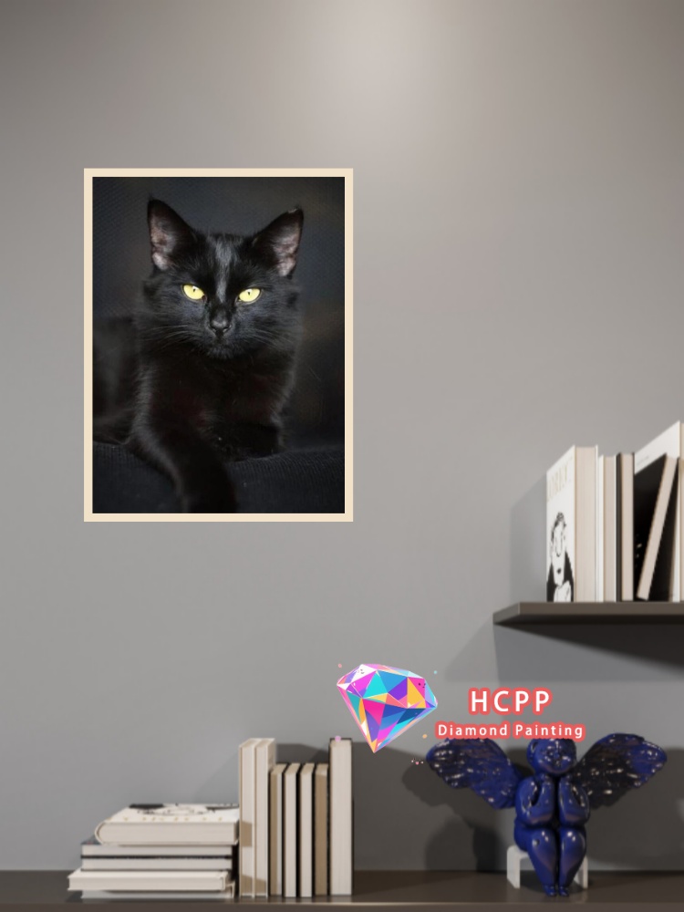 unframe Black Cat Animal Diamo - Unique Art Craft ulasan dan harga