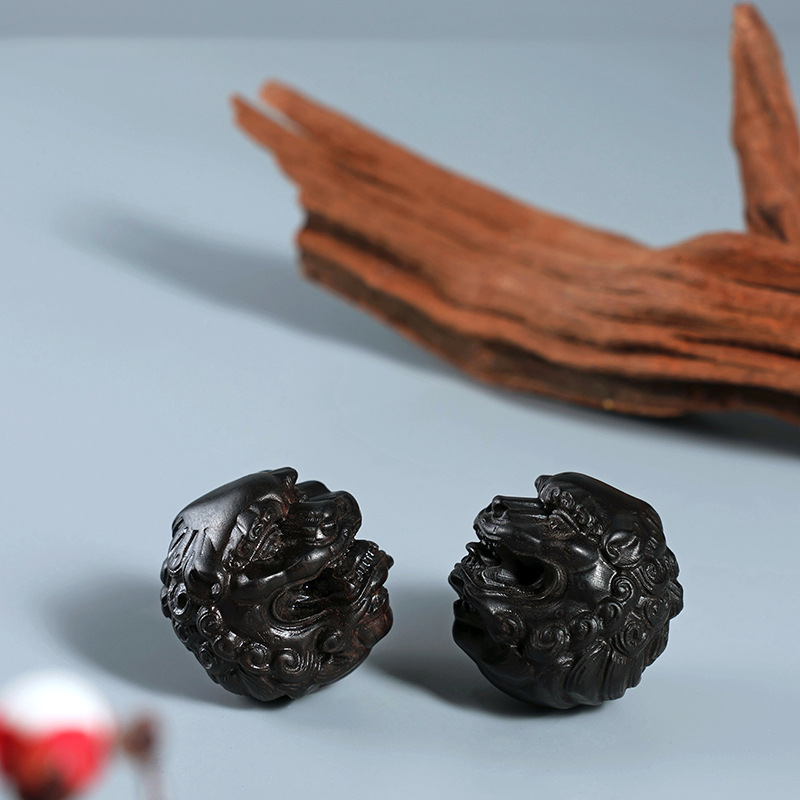 Chinese Black Sandalwood Carve - Art Craft Lion ulasan dan harga