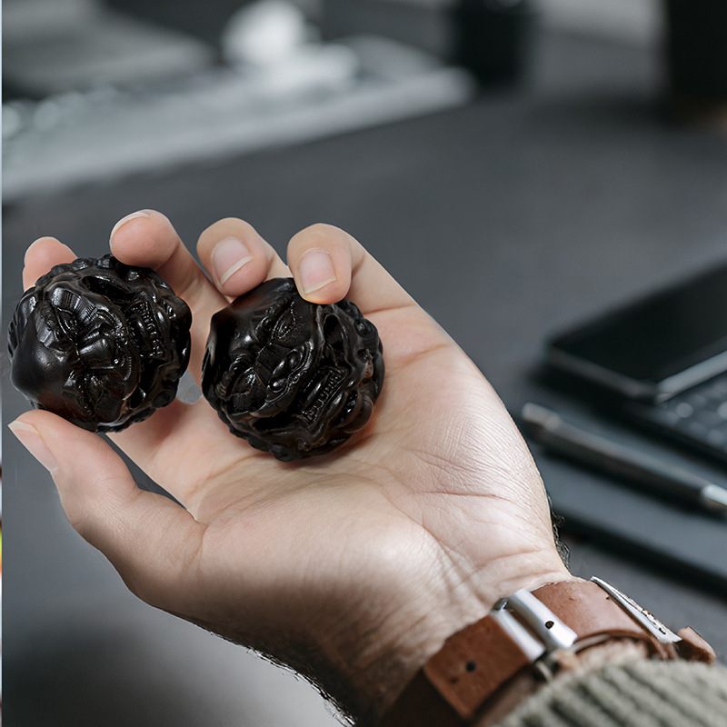 Chinese Black Sandalwood Carve - Art Craft Lion ulasan dan harga