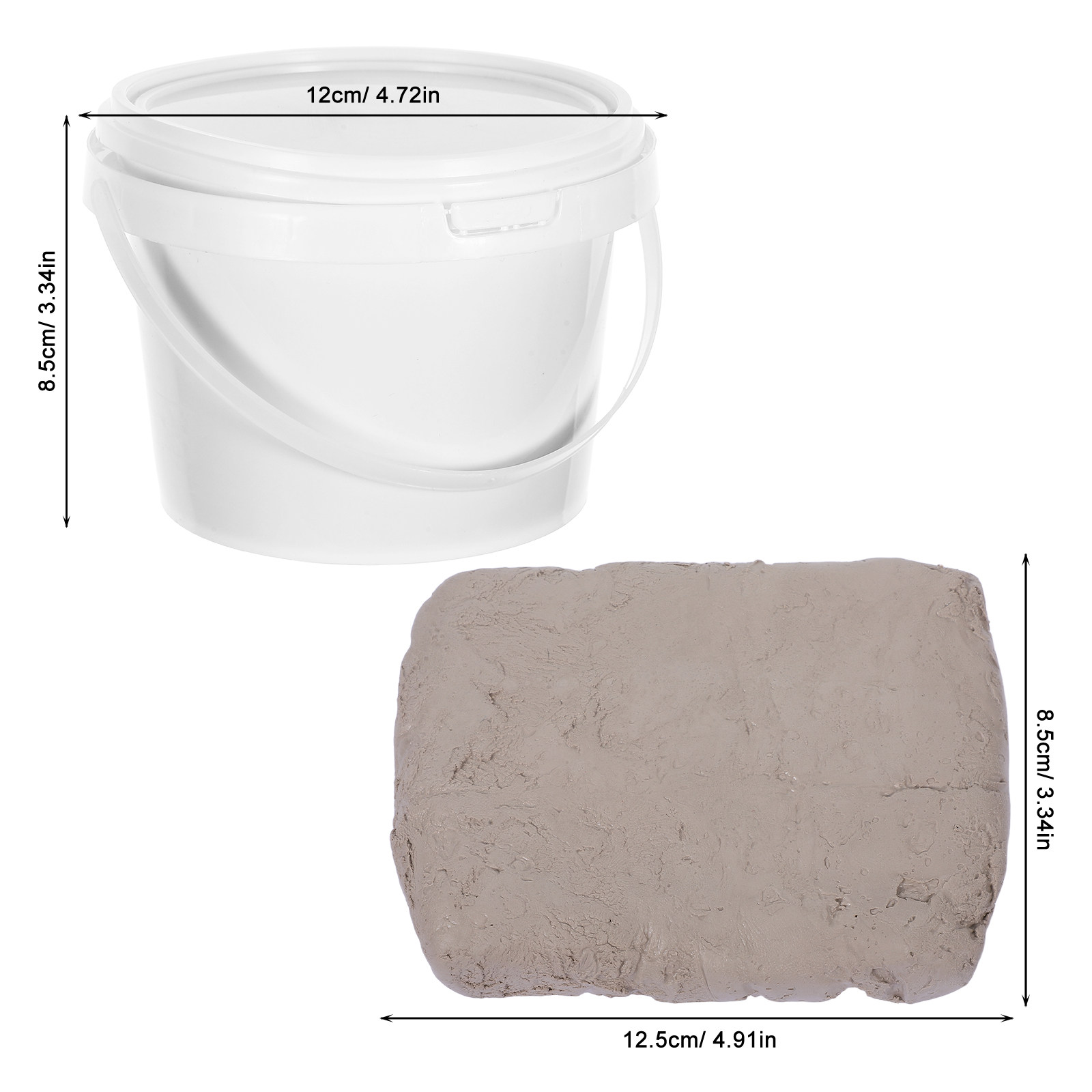 1Set Air Dry Clay White Bucket - Art Craft Adult ulasan dan harga