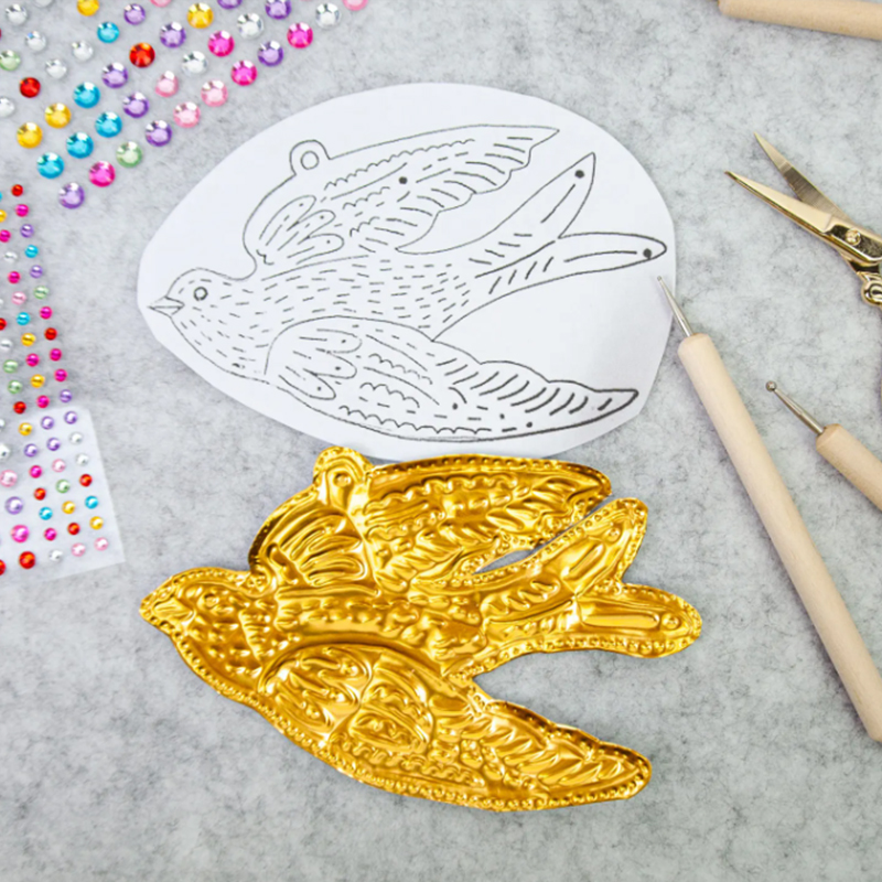 DIY Gold Foil Art Relief Chris - Art Craft With Paper ulasan dan harga