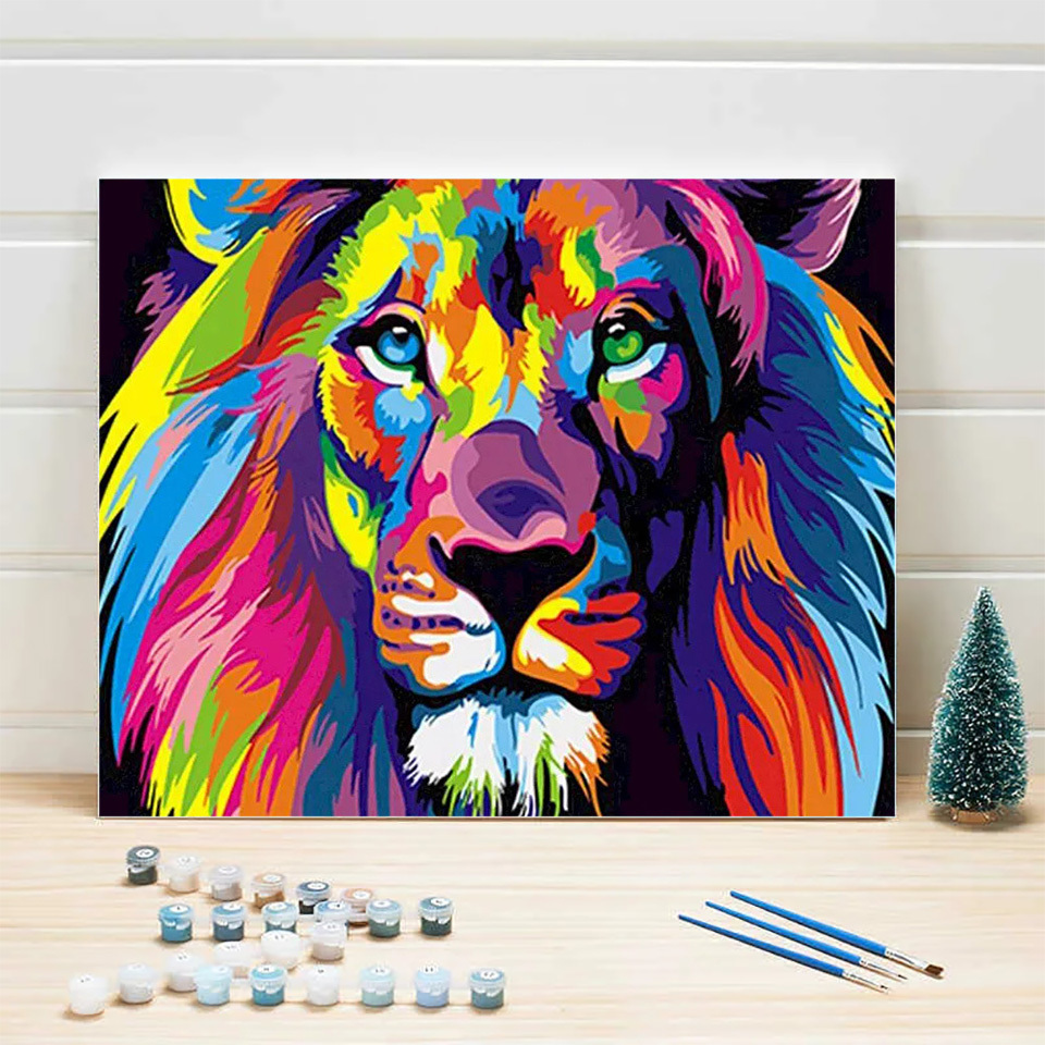 AZQSD Adult Paint By Numbers A - Art Craft Lion ulasan dan harga