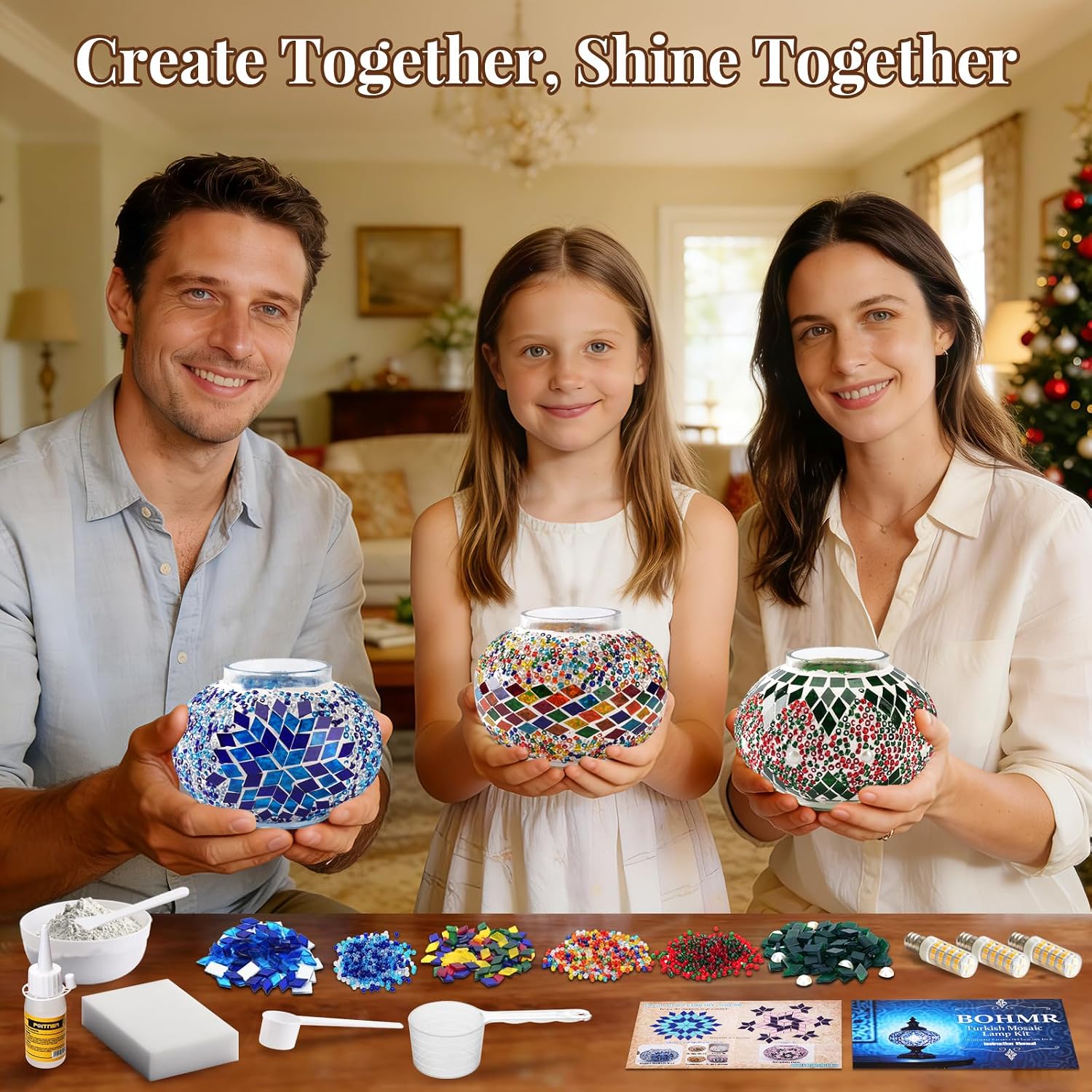 DIY 3 Globe Turkish Mosaic Lam - Art Craft Adult ulasan dan harga