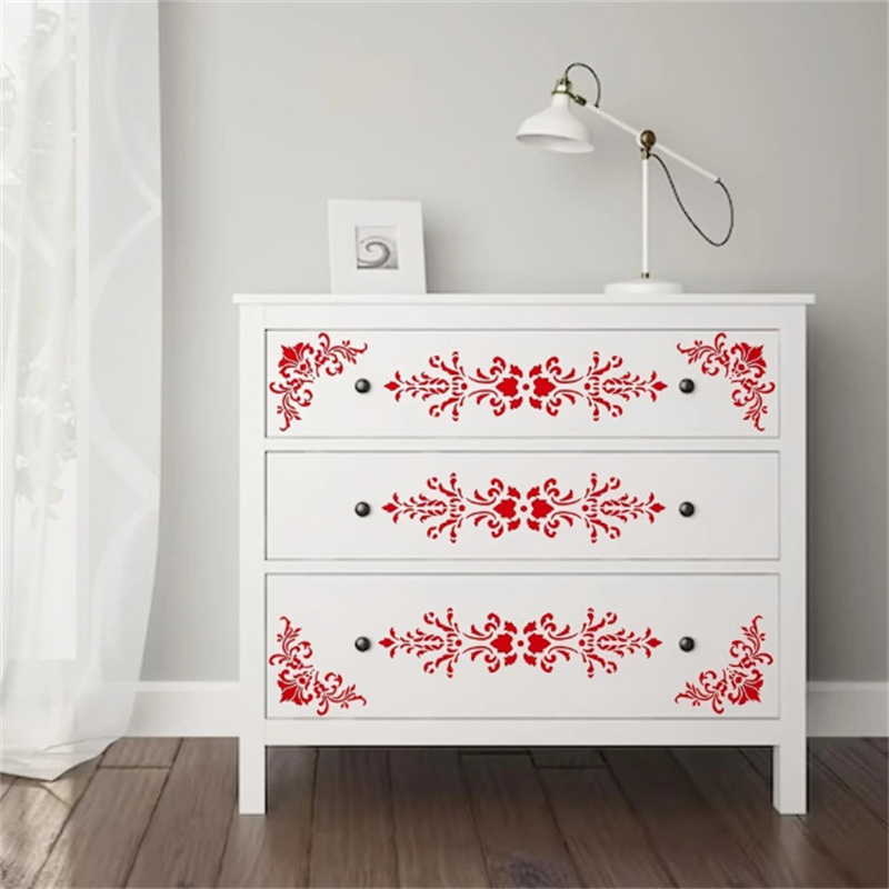 6Pcs Floral Corner Stencils fo - Art Craft Template ulasan dan harga
