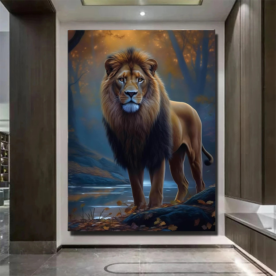 5D Diamond Art Kit Jungle Anim - Art Craft Lion ulasan dan harga