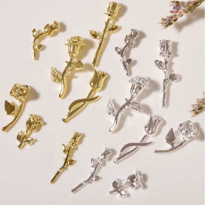 10Pcs 3D Rose Nail Art Ornamen - Art Craft Show ulasan dan harga