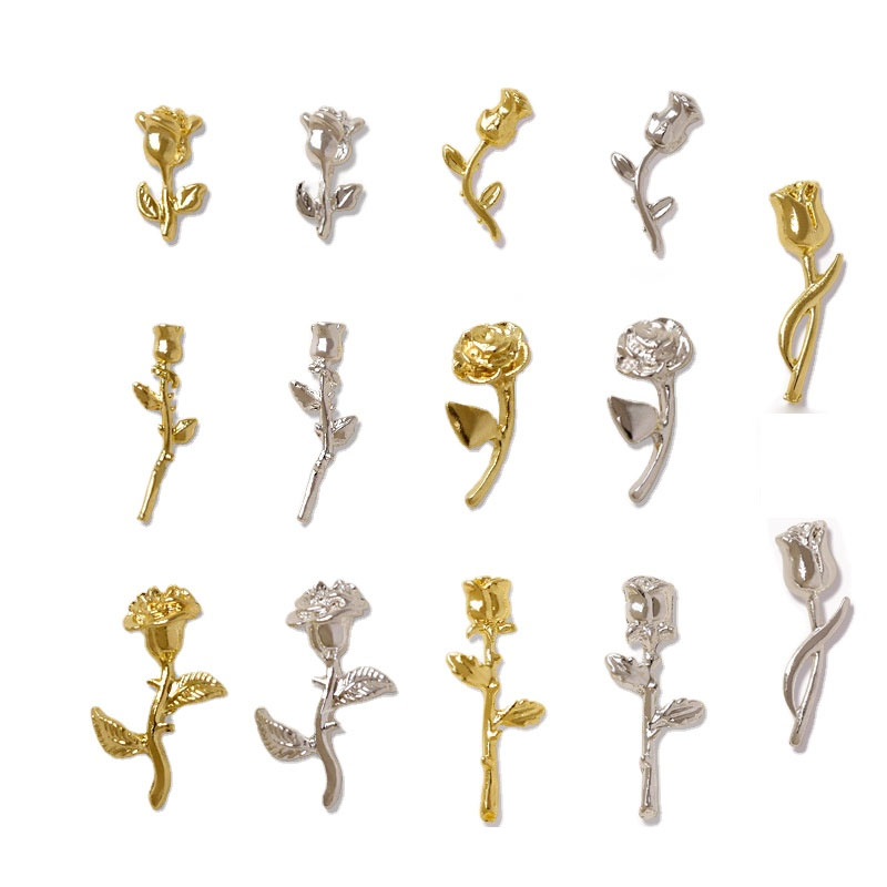 10Pcs 3D Rose Nail Art Ornamen - Art Craft Show ulasan dan harga