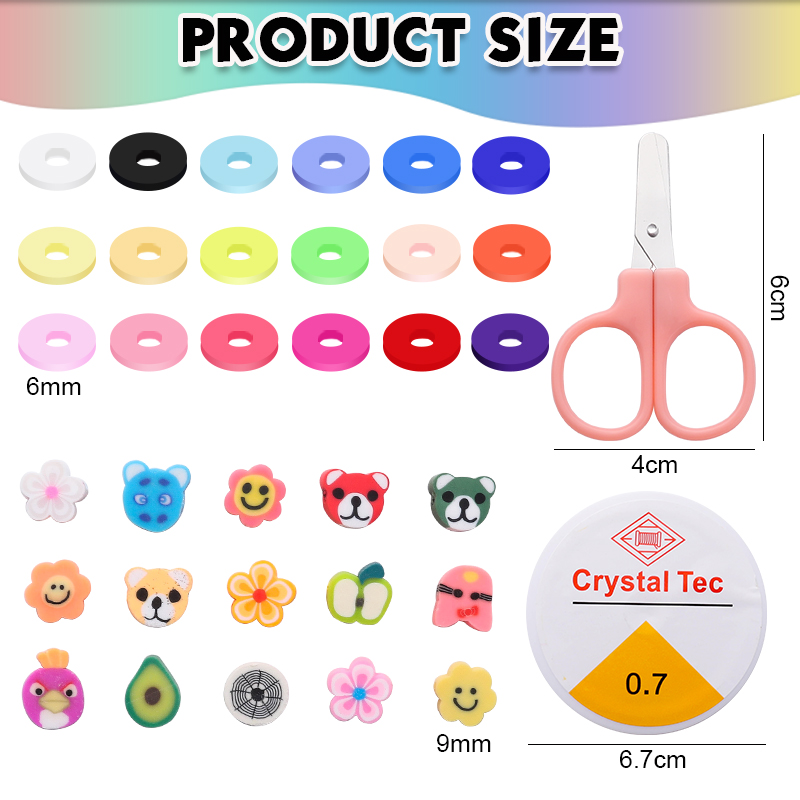 Clay Beads Bracelet Making Kit - Art Craft Letter A ulasan dan harga