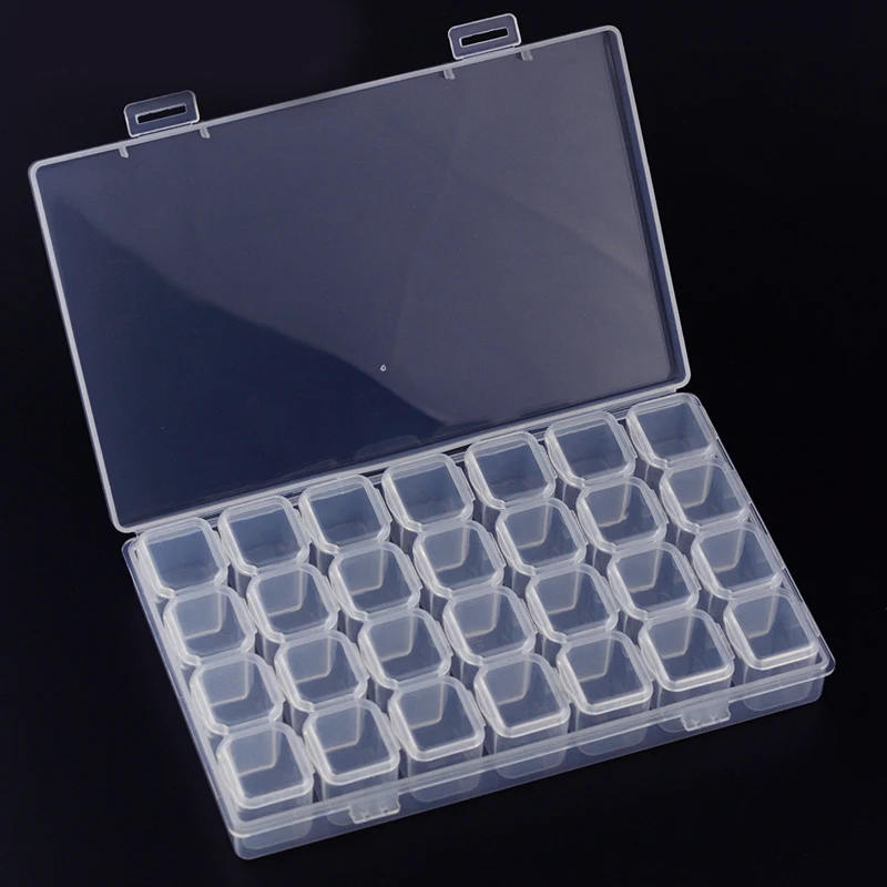 Clear Storage Box 28 Grids Sep - Art Craft Show ulasan dan harga
