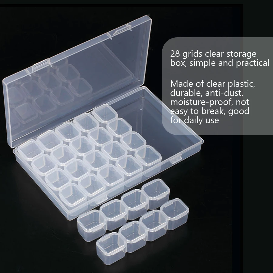 Clear Storage Box 28 Grids Sep - Art Craft Show ulasan dan harga