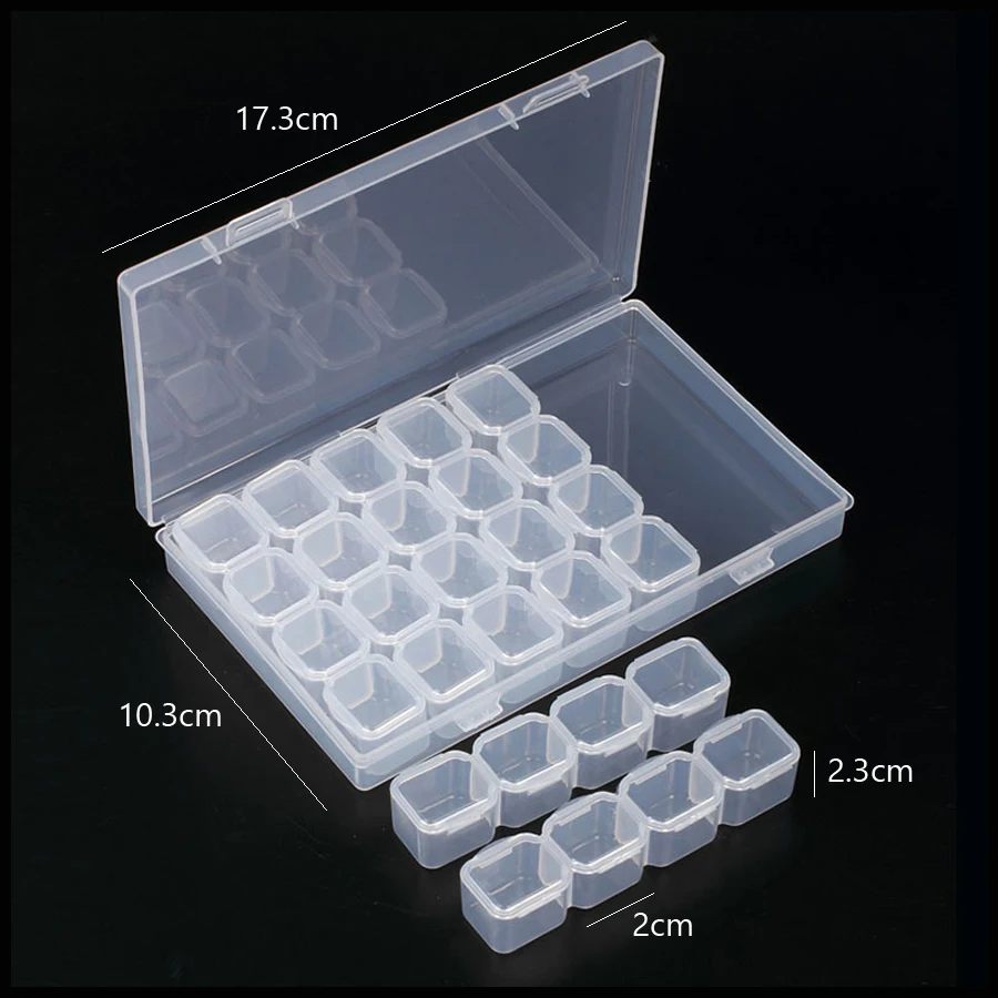 Clear Storage Box 28 Grids Sep - Art Craft Show ulasan dan harga