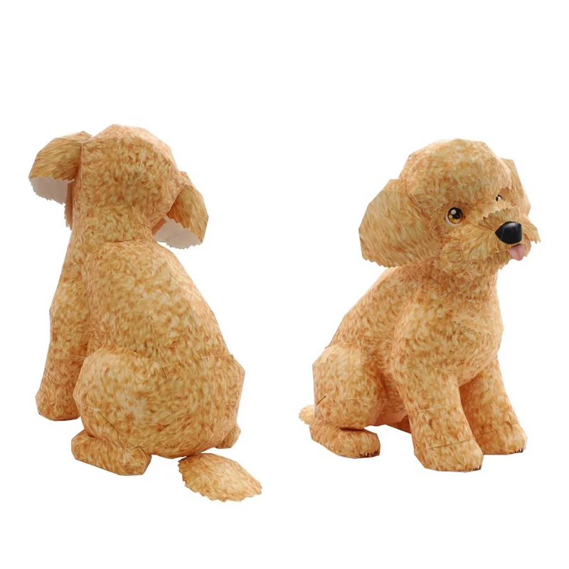 Toy Poodle Dog Folding Origami - Art Craft Cardboard ulasan dan harga
